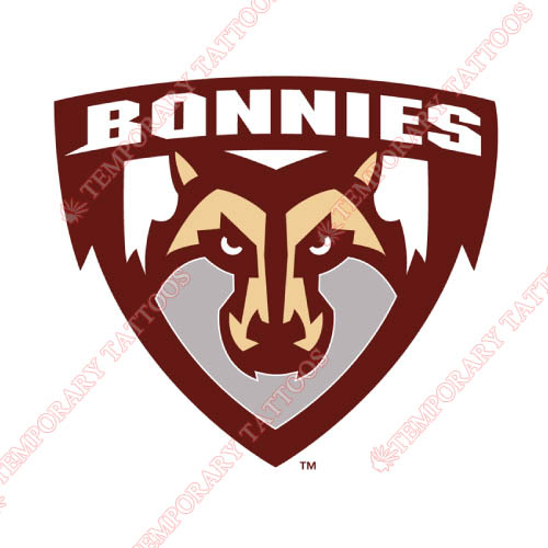 St. Bonaventure Bonnies Customize Temporary Tattoos Stickers NO.6320